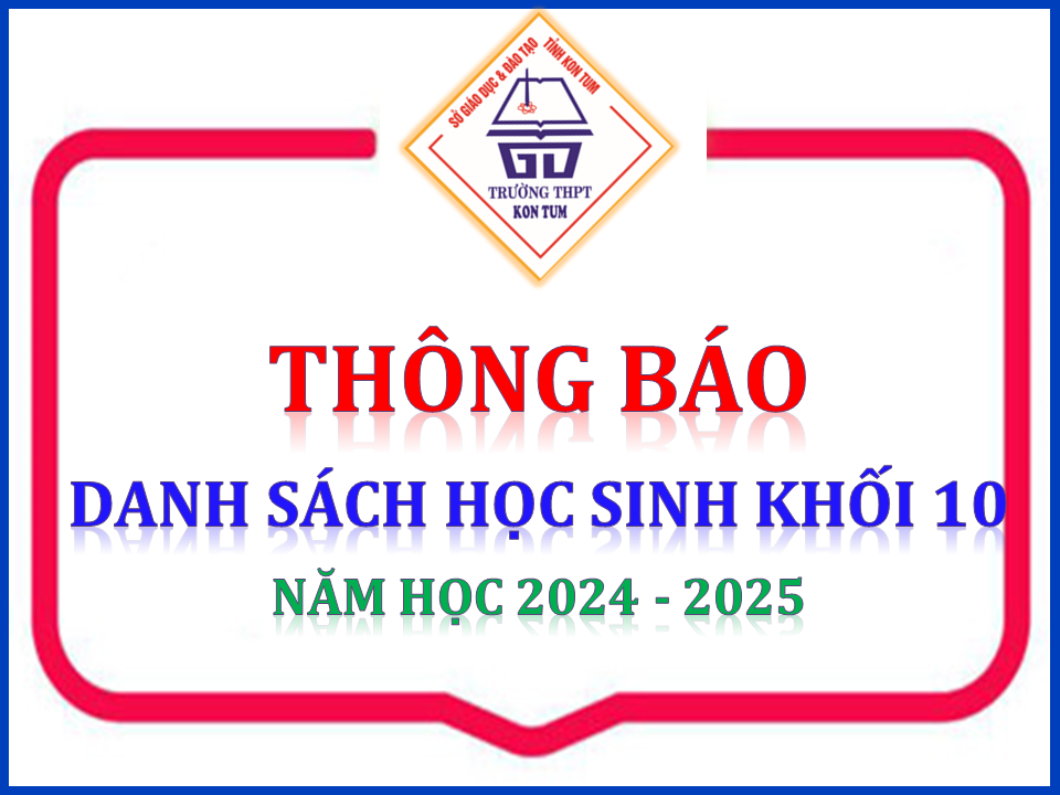DANH SÁCH HỌC SINH KHỐI 10